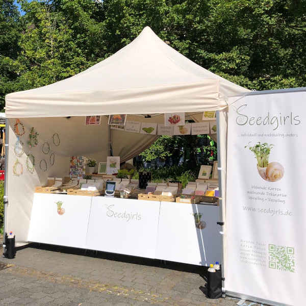 Seedgirls-Stand auf dem Oekomarkt in Meerbusch 2023